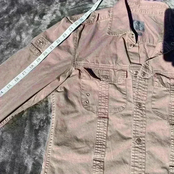 A/X Armani Exchange men’s tactical military button down shirt size small - Picture 10 of 10